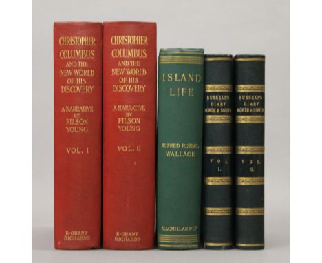 Russell (William Howard), My Diary North and South, first edition, 2 vols, contemporary half blue calf, map, 1863; together w