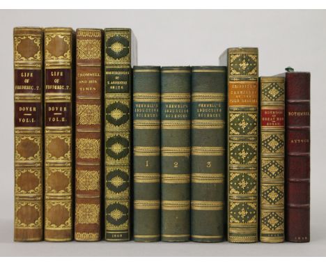Dover (Lord), The Life of Frederic The Second, King of Prussia, first edition, 2 vols, full brown calf, 1832; and 8 others. (