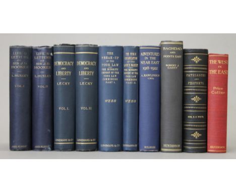 Huxley (Leonard), Life and Letters of Sir Joseph Hooker, 2 vols, first edition, 1918; together with 8 others.  (10)