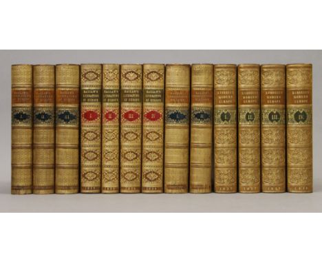 Hallam (Henry), Introduction to the Literature of Europe, first edition, 4 vols; together with another set, 3 vols, third edi