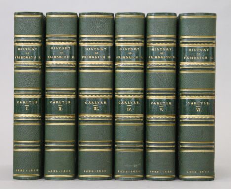 Carlyle (Thomas), History of Frederick II of Prussia, called Frederick The Great, 6 vols, first edition, finely bound in full