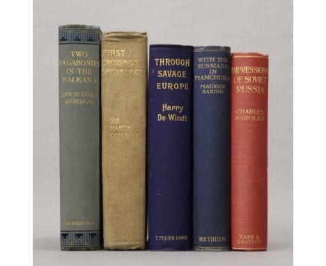 Conway (Sir Willilam Martin), The First Crossing of Spitsbergen, first edition, original cloth, presentation copy to Lionel d