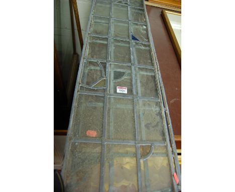 A pair of glazed lead light panels
