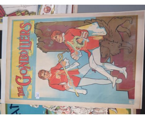 Gilbert & Sullivan: A 1920s theatre poster for The Gondoliers, and another for Haddon Hall 77cm x 51cm Part of the late Peter
