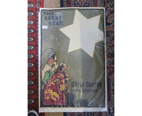 Gilbert & Sullivan: a 1930s theatre poster for the D' Oyly Carte production of The Lucky Star, designed by Dudley Hardy, and 