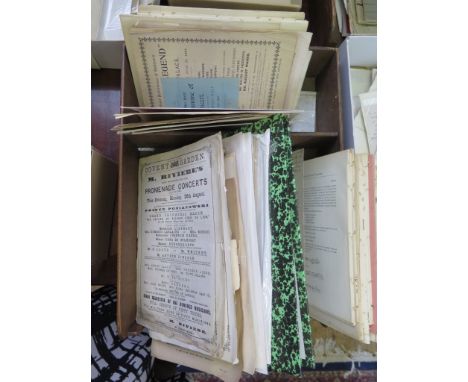 Arthur S. Sullivan: Original programmes for Promenade Concerts at the Theatre Royal Covent Garden, some musical director Arth