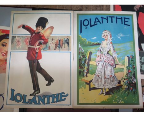 Gilbert & Sullivan: A 1930s theatre poster for Iolanthe, 77cm x 51cm and another for the same opera (2) Part of the late Pete
