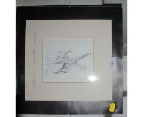 After David Shepherd A family of giraffes Lithograph The mount signed by the artist and inscribed 'To Salomé, my best wishes'