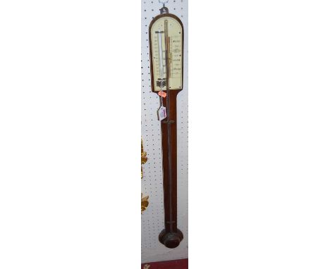 A circa 1900 mahogany stick barometer