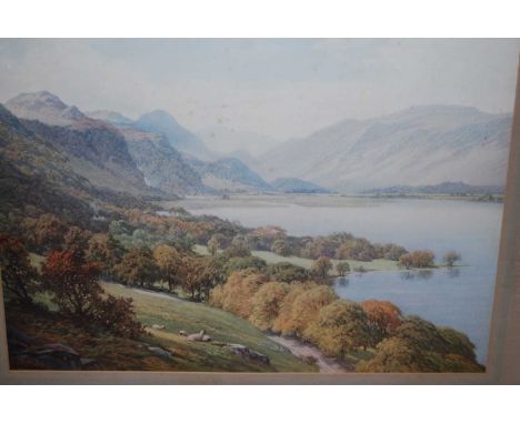 Harold Sutton Palmer (1854-1933) - Sheep-grazing on a loch bank, lithograph, signed lower left, 44 x 61cmCondition report: Fo