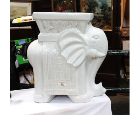 Ceramic elephant seat/plant stand 