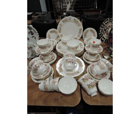 A part tea dinner and dessert service by Colclough in the Wayside design