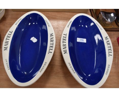 A pair of advertising dishes for Martell cognac brandy