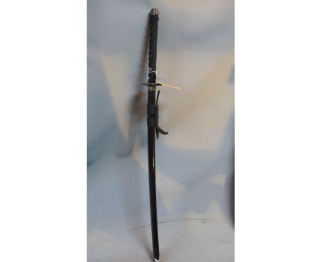 A reproduction Japanese Samurai Sword, in scabbard, L. 102cm 