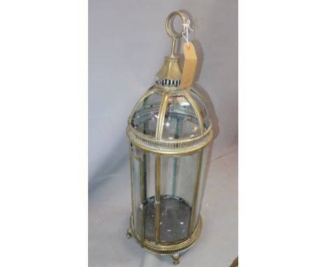 A gilt metal storm lantern 