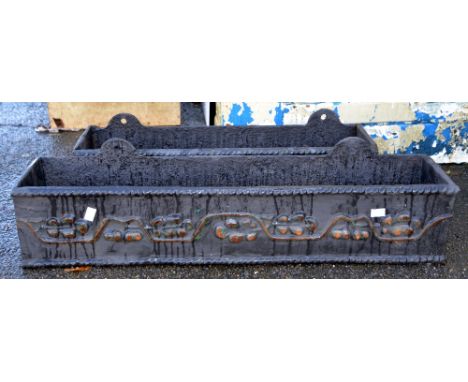 Cast iron hopper now cut into two, 66cm x 82cm wide 
