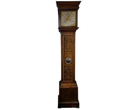 Early 18th century marquetry longcase clock with floral decoration, the 8 day duration 5 pillar movement striking the hours a