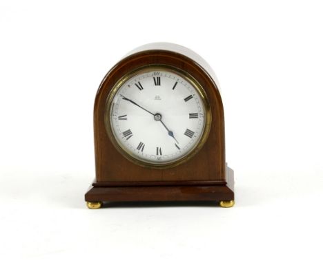 Mahogany cased wall clock with single train movement,, diameter of dial 26cm, mahogany mantel clock and a slate mantel clock 