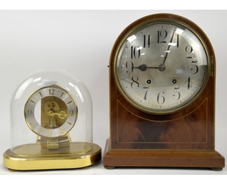 Kinninger and Obergfell Kundo clock 23cm dome and an early 20th century dome top mantle clock the 8 day movement by W &amp; H