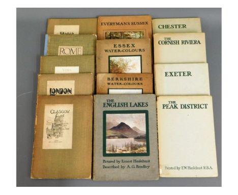 Book: Various guide books illustrated by E. W. Haslehurst including The Cornish Riviera twinned with John Nisbet sketch books