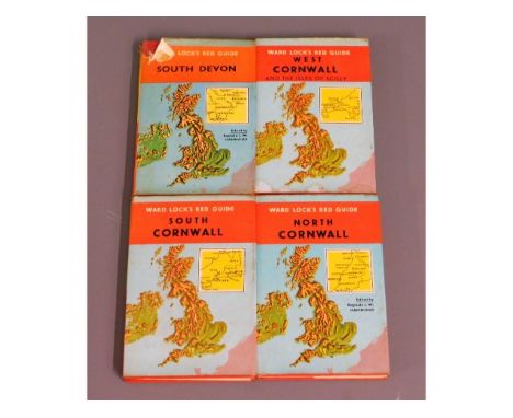Book: Four Ward Lock's Red Guide to North, South, East &amp; West Cornwall