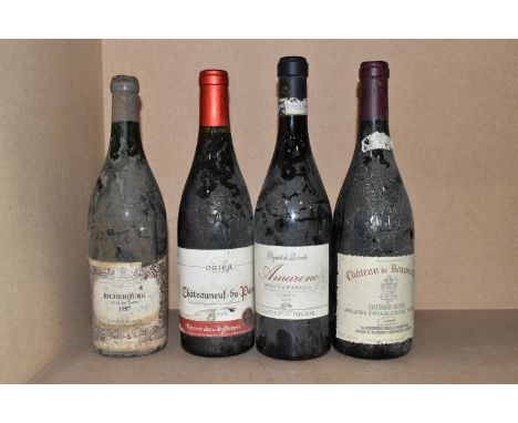 FOUR BOTTLES OF EXCELLENT WINE  comprising one bottle of Richebourg Cote De Nuits 1957, imported and bottled by John Harvey &