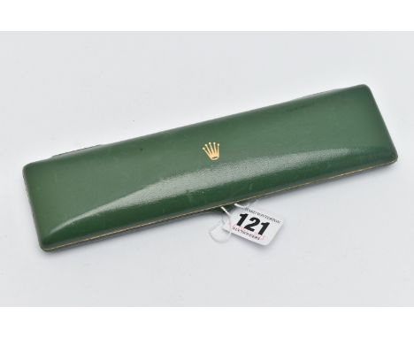 A ROLEX WATCH BOX, green box with emblem to the top, signed to the inside 'Rolex Geneve-Suisse', stamped underneath Box Made 