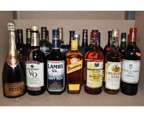 A COLLECTION OF ALCOHOL, comprising eleven bottles of Red Wine from Europe and South Africa including one botle of CHATEAU DU