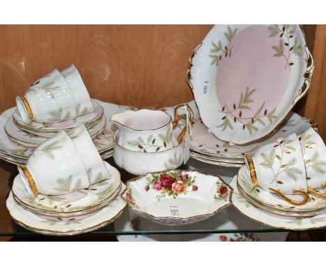 ROYAL ALBERT 'BRAEMAR' TEA WARES ETC, comprising six cups and saucers, five side plates, seven twin handled sandwich plates, 