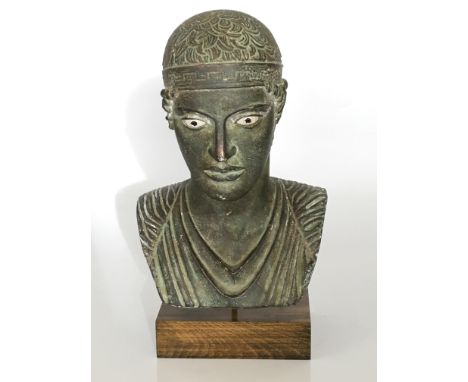 A Grand Tour interest head &amp; shoulder portrait bust on base. BOOK A VIEWING TIME SLOT ON OUR WEBSITE FOR THIS LOT. IMPORT