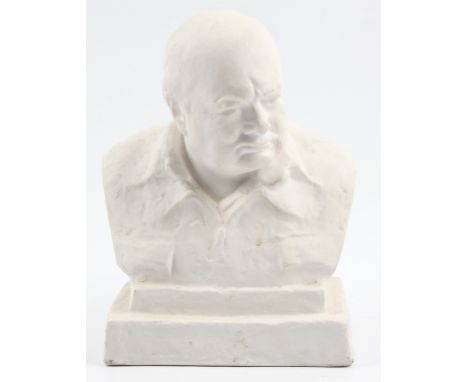 A Spode White China bust of Sir Winston Churchill, approx height 18cm. BOOK A VIEWING TIME SLOT ON OUR WEBSITE FOR THIS LOT. 