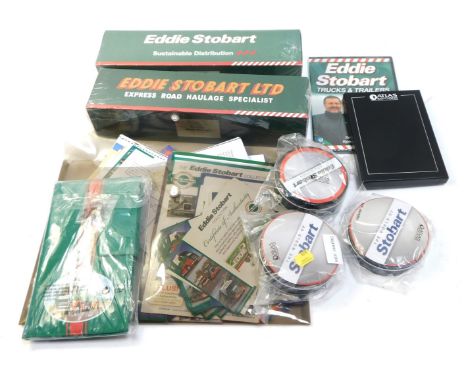 Eddie Stobart diecast vehicles, 1:76 scale, comprising Scania R440 top line drawer bar unit, Calista Madison M344, Scania T S