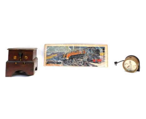 A group of railway ephemera, to include LNER 1418 on off steam dial, Morse code box, and a British Railways heavy freight exp