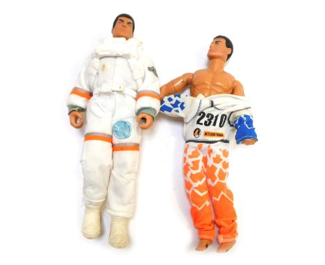 Two vintage Action Man figures, one an astronaut, the other a skier. (2) 