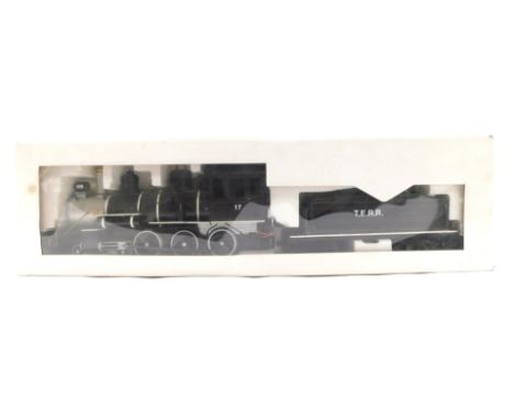 A T F R R play locomotive and tender, boxed.