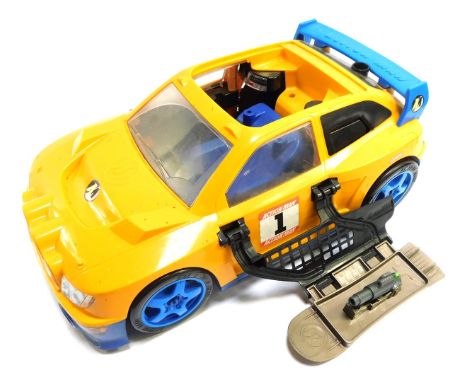 An Action Man car, yellow.