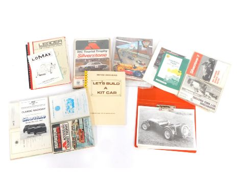 Automobile books and magazines, comprising RAC Touring Trophy for Silverstone 1977 programme, Mallory Park and Silverstone 19