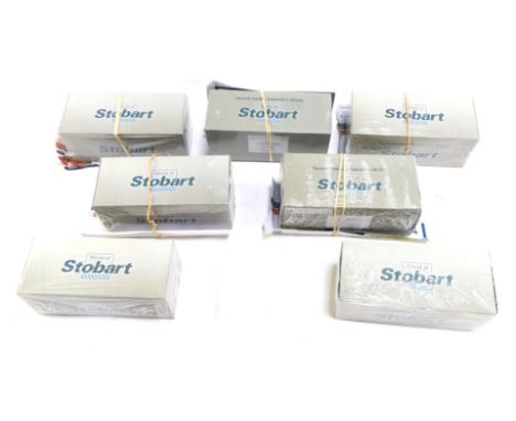 Seven World of Stobart diecast vehicles,  1:76 scale, comprising Fill-Upa Man Fuel Tanker, Renault Midliner Water Tender, DAF