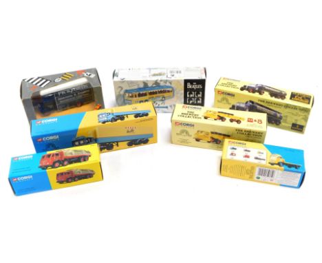 Corgi Classics and other diecast models, comprising Scammell Highwayman Tanker Set Guinness, AEC refrigerated box trailer for