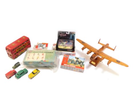 Airfix Model Kits, Sports Series Footballers, Airfix WWII RAF Personnel, Airfix Bofors 40mm gun and tractor set, wooden Spitf