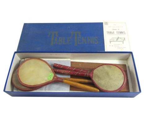 An Ayres vintage table tennis game, boxed.