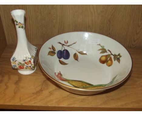 Royal Worcester bowl with an Ainsley vase
