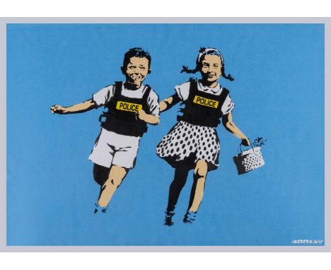 δ Banksy (b.1974)Jack and Jill (Police Kids)Screenprint in colours, 2005, numbered from the edition of 350 in pencil, on wove