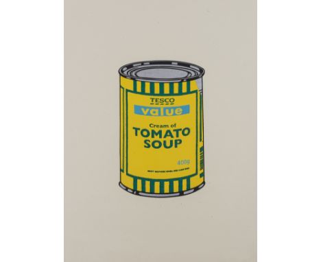 δ Banksy (b.1974)Soup Can (Yellow/Emerald/Sky Blue)Screenprint in colours, 2005, signed, dated and numbered from the edition 