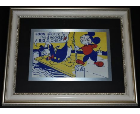 Roy Lichenstein (after), Chelsea green editions (by), 'Look Mickey', 1961, limited edition Gouttelette print, no.45 of 100, w