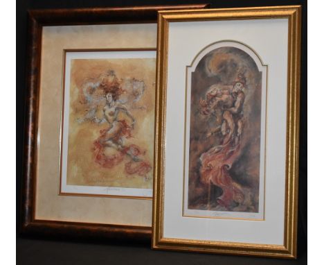 Joy Kirton-Smith (Contemporary), by and after, Firedance IV, signed, titled and numbered 76/600 in pencil by the artist, lith