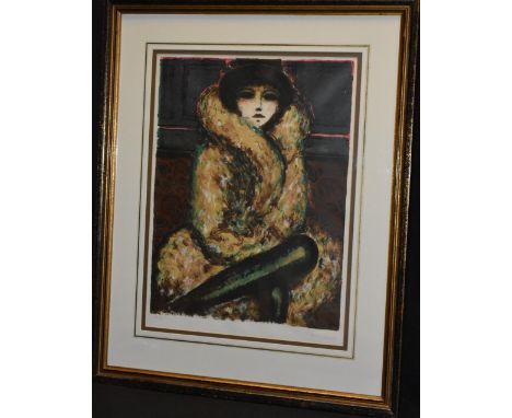 Jean-Pierre Cassigneul (French, b. 1935), by and after, Le Manteau de Fourrure, signed in pencil by the artist, untitled arti