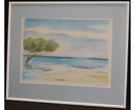 Giuseppe Capineri (1923 - 1994)Polia Seascape M-12signed, pastel, 52cm x 38cm