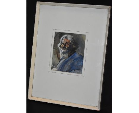 Julia R. WoodA Portrait of the Artist Augustus Johnsigned, watercolour, 14cm x 11.5cm