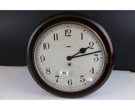 19th / Early 20th century Circular Wall Clock with Arabic numerals, slow / fast aperture and single winding hole, 39cms diame